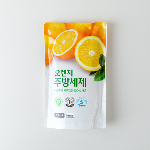 [오렌지주방세제(리필)*800ml*슈가버블]-상세정보