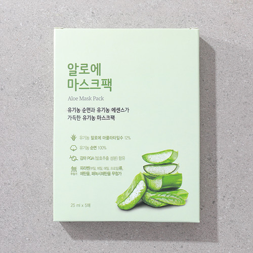 알로에마스크팩(유기농면)*25ml*5개입